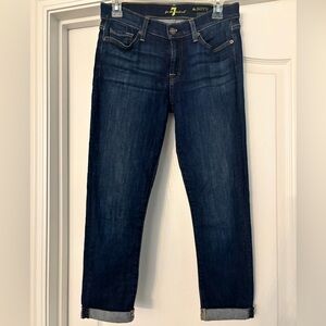 7 For All Mankind Women’s Jeans Size 27 Skinny Crop & Roll